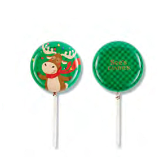 Merry Moose Lollypop Tin - Moose Tin for Lollipops