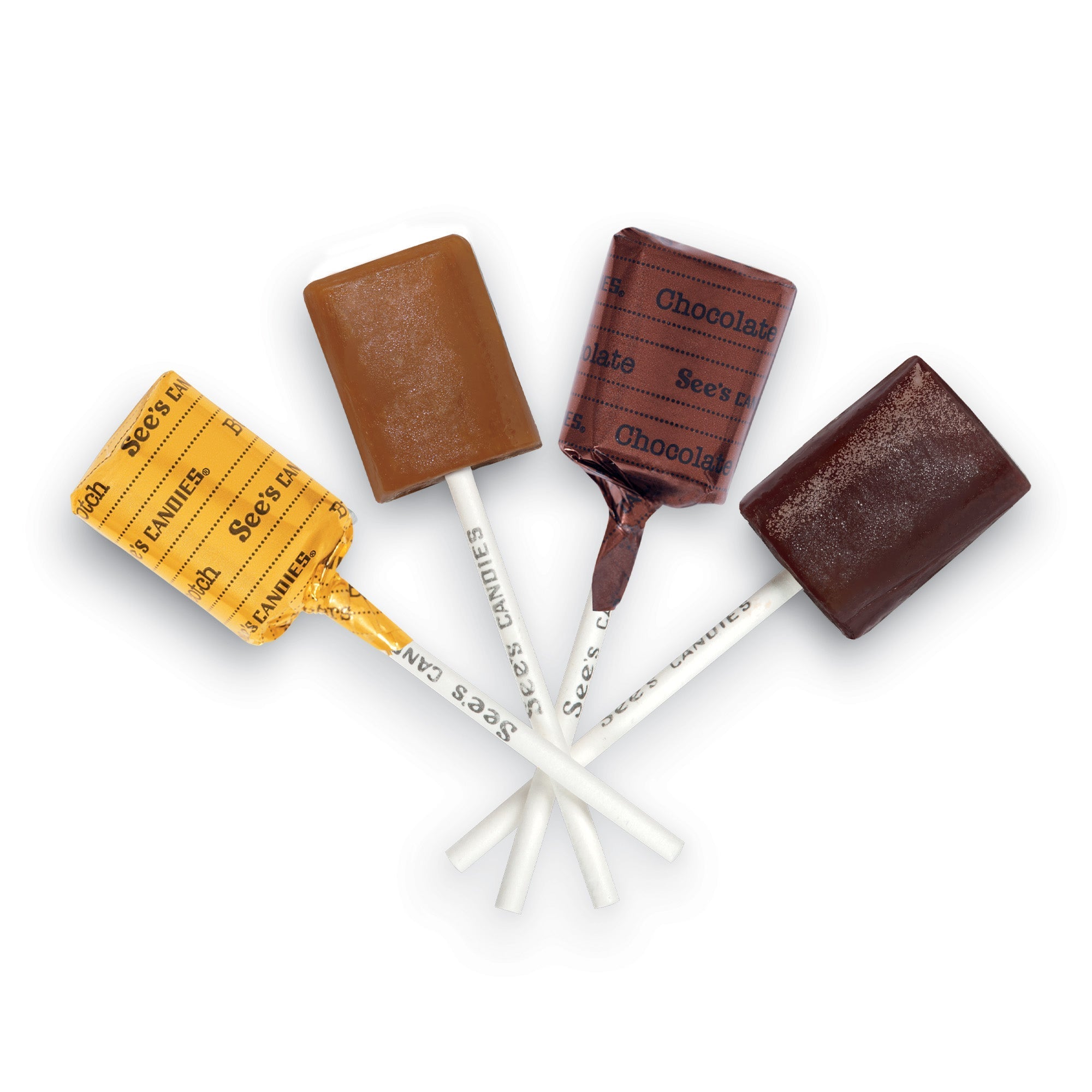 Butterscotch & Chocolate Lollypops - Butterscotch and Chocolate Lollipops