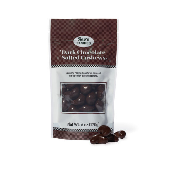 Dark Chocolate Salted Cashew - Salted Cashews Covered in Dark Chocolate