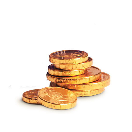 Gold Foil Coins Bagged - Milk Chocolate Coins