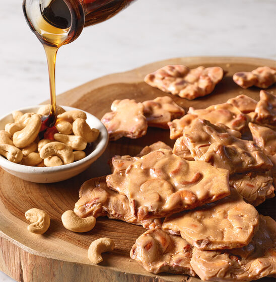 Maple Cashew Brittle - Maple Crunch Candy with Cashews