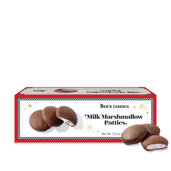 Milk Marshmallow Patties - Honey Marshmallow Patties Covered in Milk Chocolate