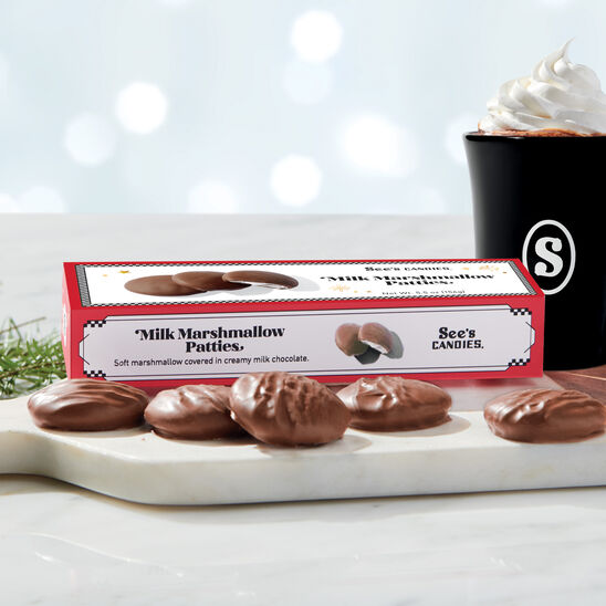 Milk Marshmallow Patties - Honey Marshmallow Patties Covered in Milk Chocolate