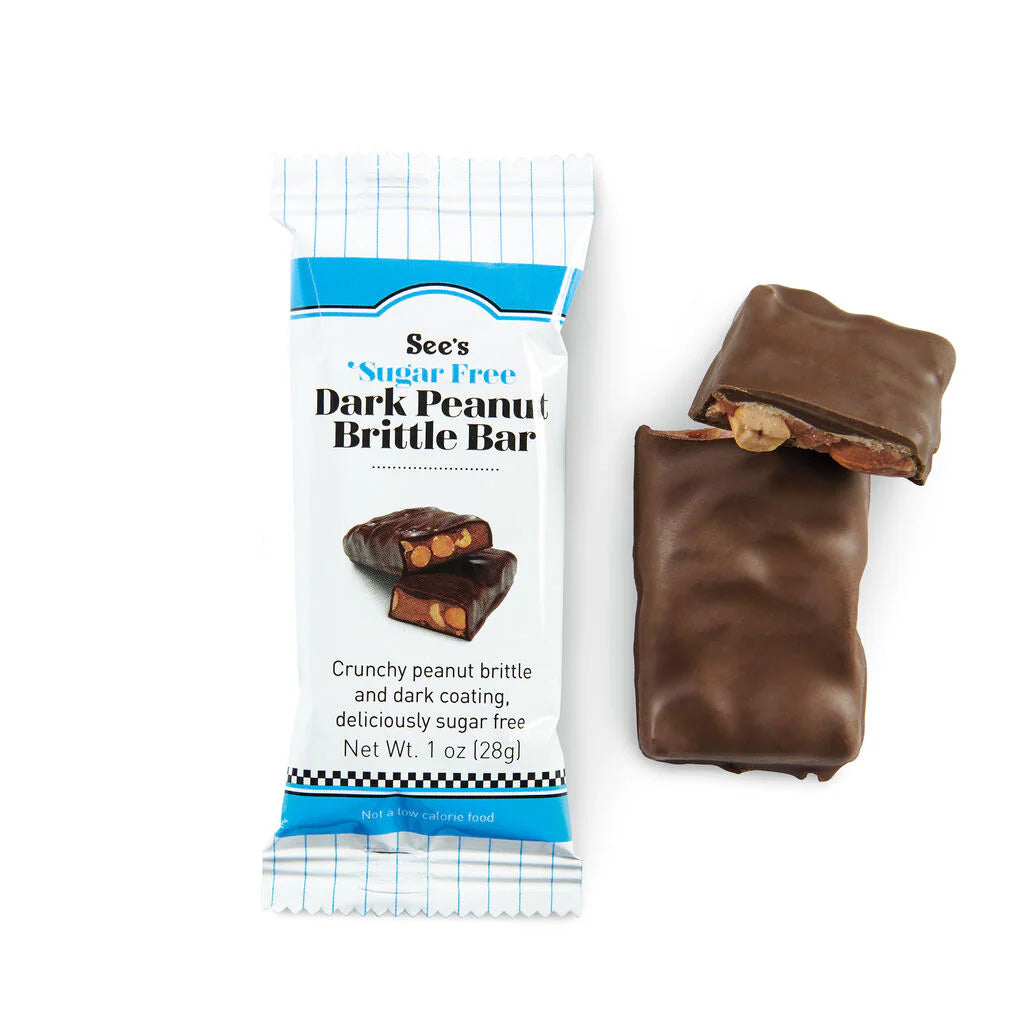 Sugar-Free Dark Peanut Brittle Bar - Sugar-Free Peanut Brittle Bar